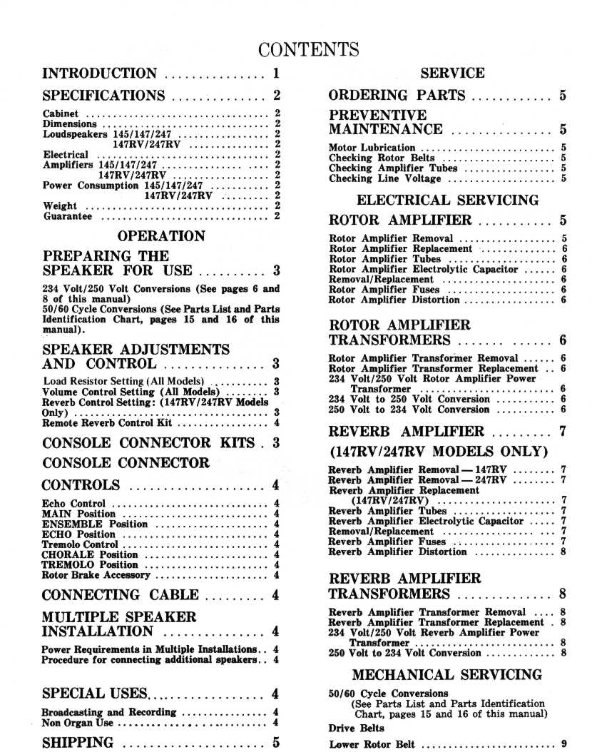 Synthfool:Docs:Leslie:Leslie 145/147/147RV/247/247RV User and Service Manual
